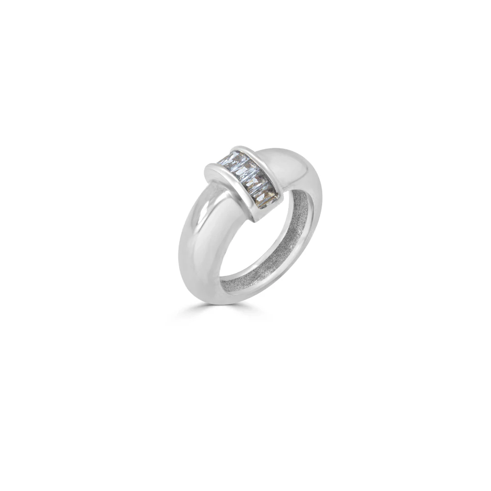 Courtney Dome Baguette Ring
